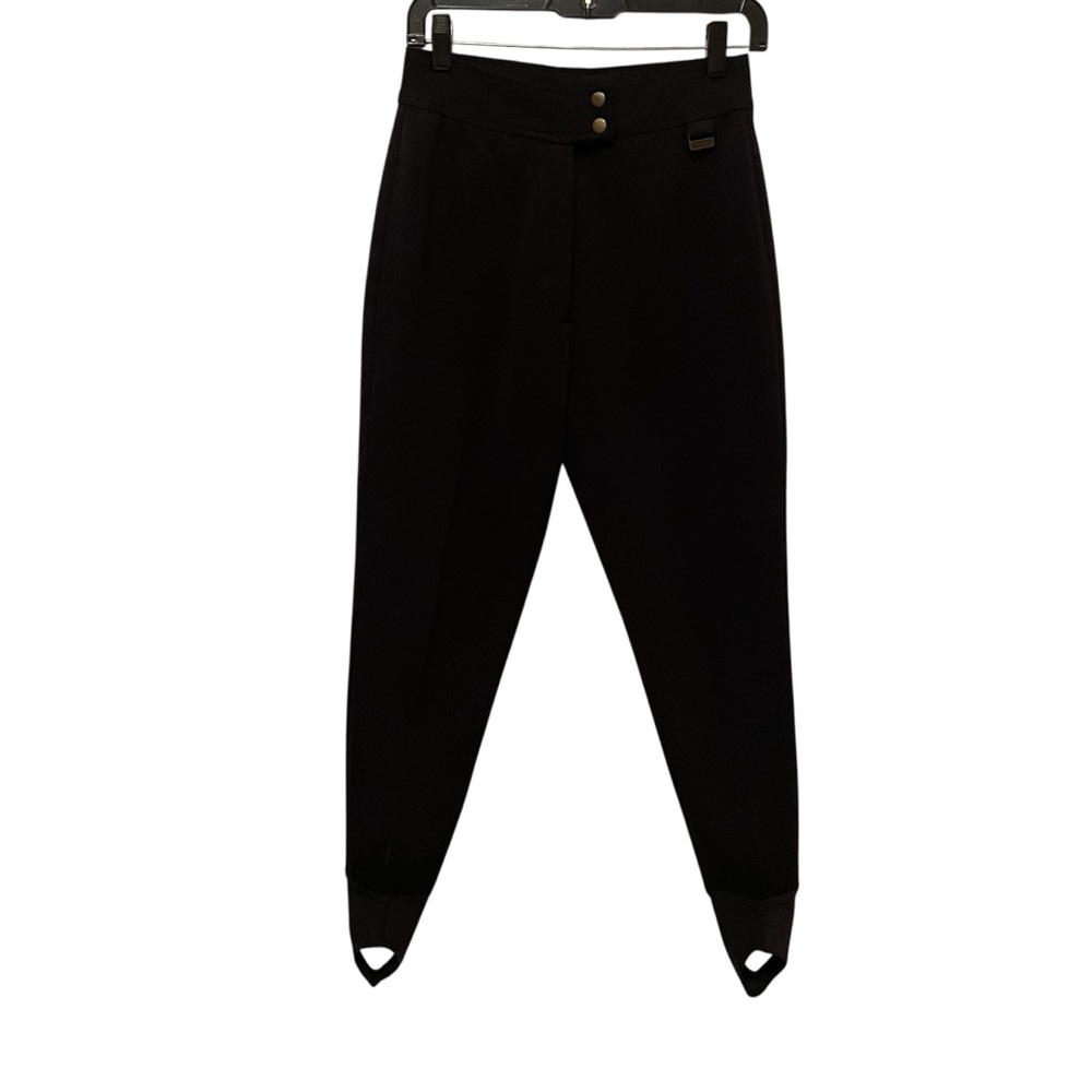 Vintage Edelweiss Women’s Black Stirrup High Waisted Ski Stretch Pants Size 10
